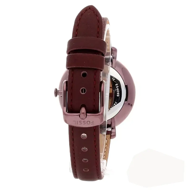 Fossil Jacqueline Wine Dial Casual Ladies Watch- ES4099